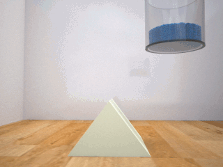 Video showing granular material